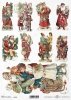 Papier decoupage świąteczny-Mikołaje*Paper Christmas-Santa Claus*Papel de Navidad-Santa Claus*Бумага Рождество-Санта-Клаус*Papier Weihnachten-Weihnachtsmann